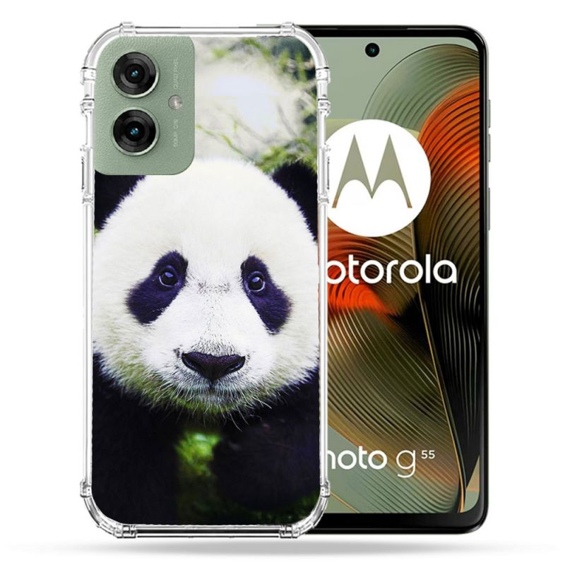 Coque Renforcée Pour Motorola G55 5G Animal Panda Color