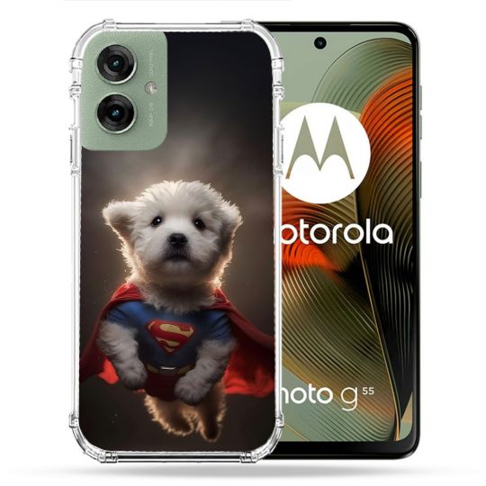 Coque Renforcée Pour Motorola G55 5G Animal Super Chien