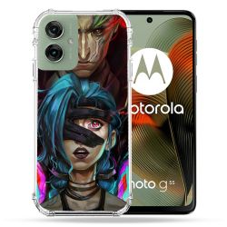 Coque Renforcée Pour Motorola G55 5G Arcane Jinx Bleu