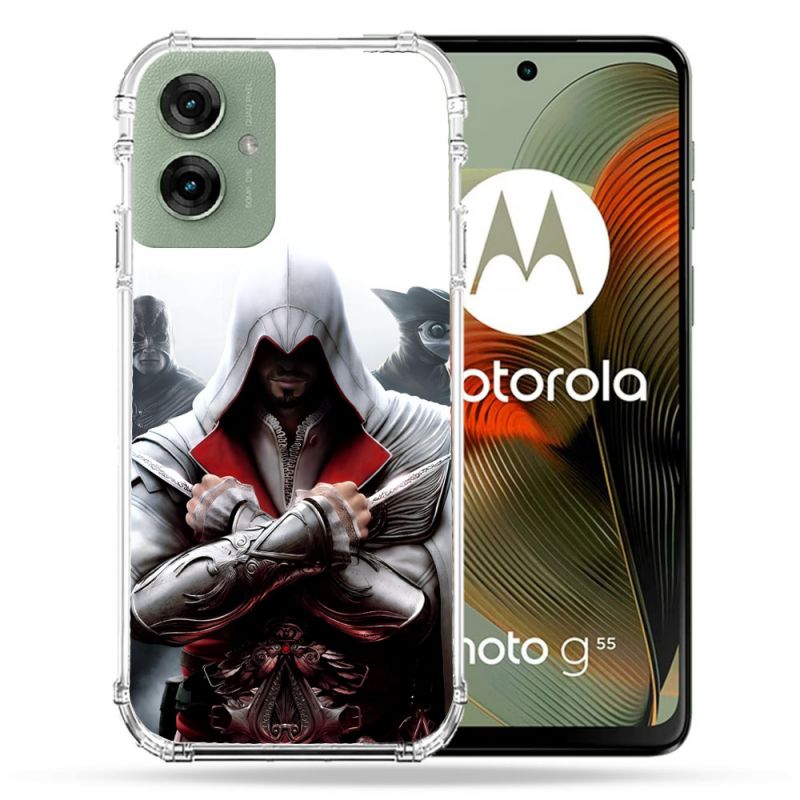 Coque Renforcée Pour Motorola G55 5G Assassin Creed Mask