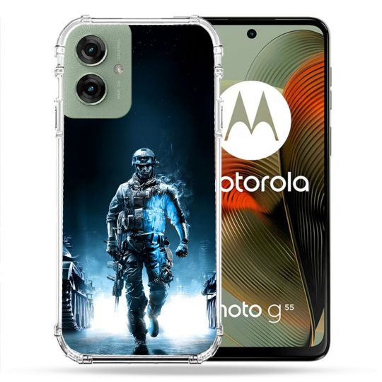 Coque Renforcée Pour Motorola G55 5G Call Of Duty Guerrier