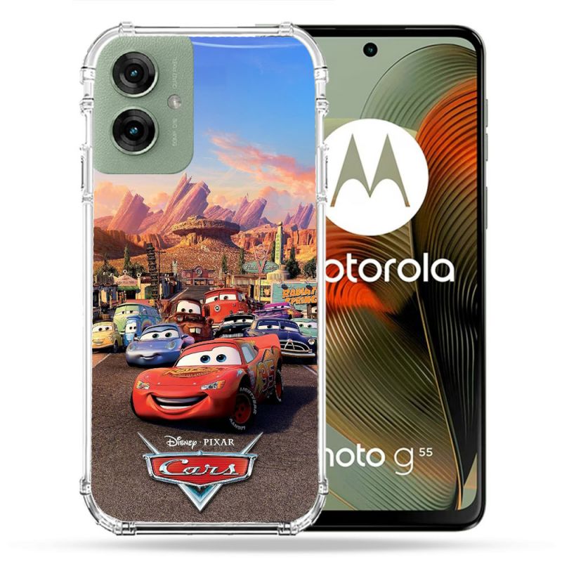 Coque Renforcée Pour Motorola G55 5G Cars Affiche