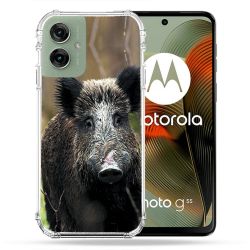 Coque Renforcée Pour Motorola G55 5G Chasse Sanglier bois