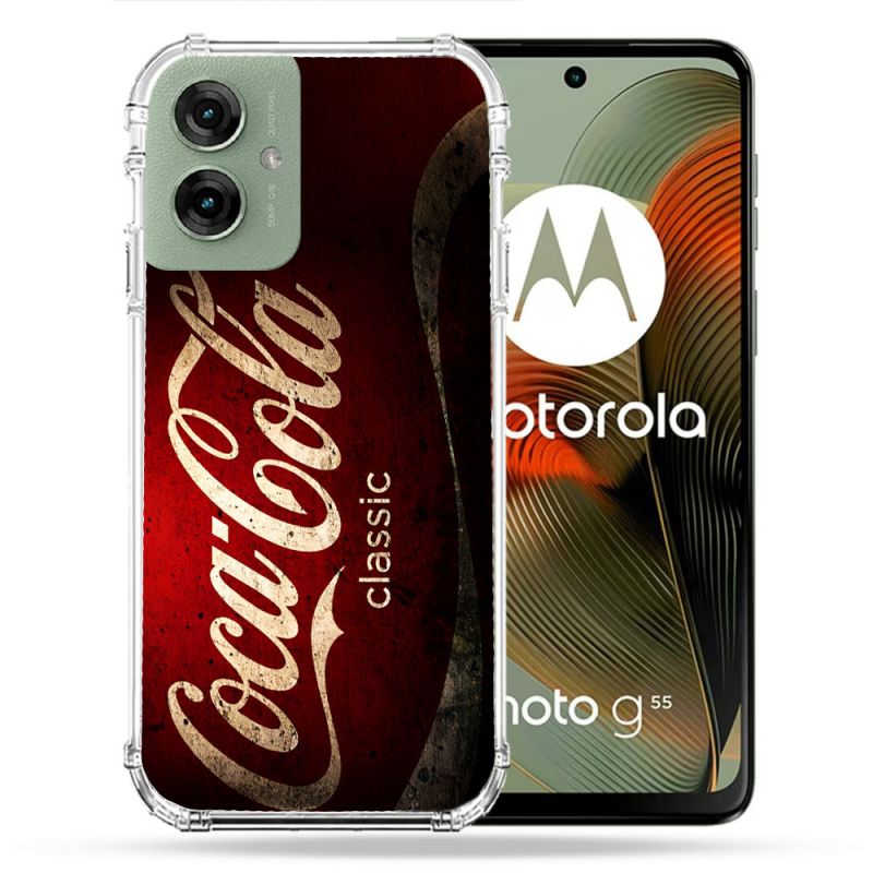 Coque Renforcée Pour Motorola G55 5G Coca Cola Classique