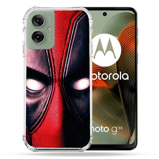 Coque Renforcée Pour Motorola G55 5G Deadpool Yeux