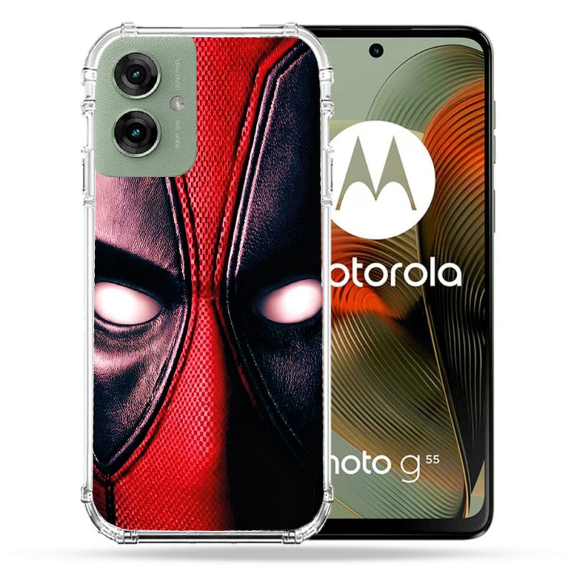 Coque Renforcée Pour Motorola G55 5G Deadpool Yeux