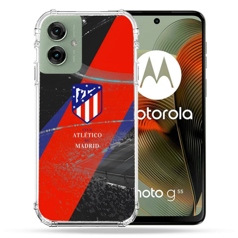 Coque Renforcée Pour Motorola G55 5G Foot Athletico Madrid