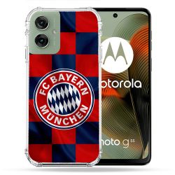 Coque Renforcée Pour Motorola G55 5G Foot Bayern Munich Carreaux