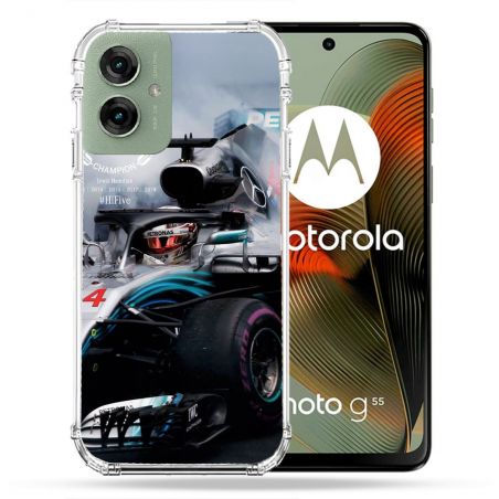 Coque Renforcée Pour Motorola G55 5G Formule 1 F1 Mercedes Petronas