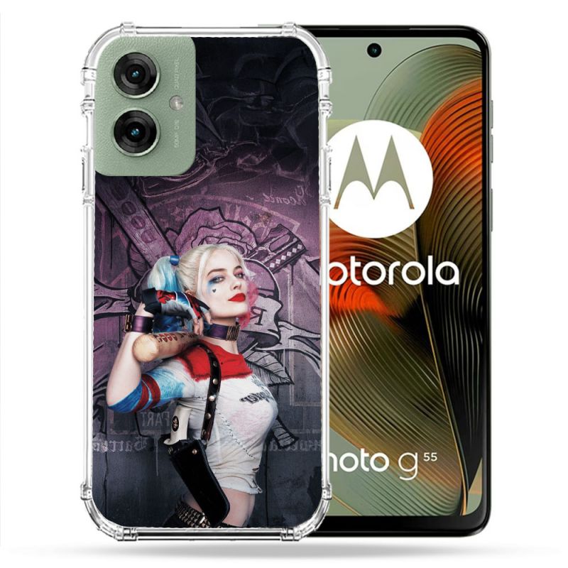 Coque Renforcée Pour Motorola G55 5G Harley Quinn Batte