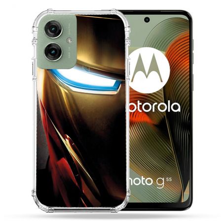Coque Renforcée Pour Motorola G55 5G Iron Man Casque