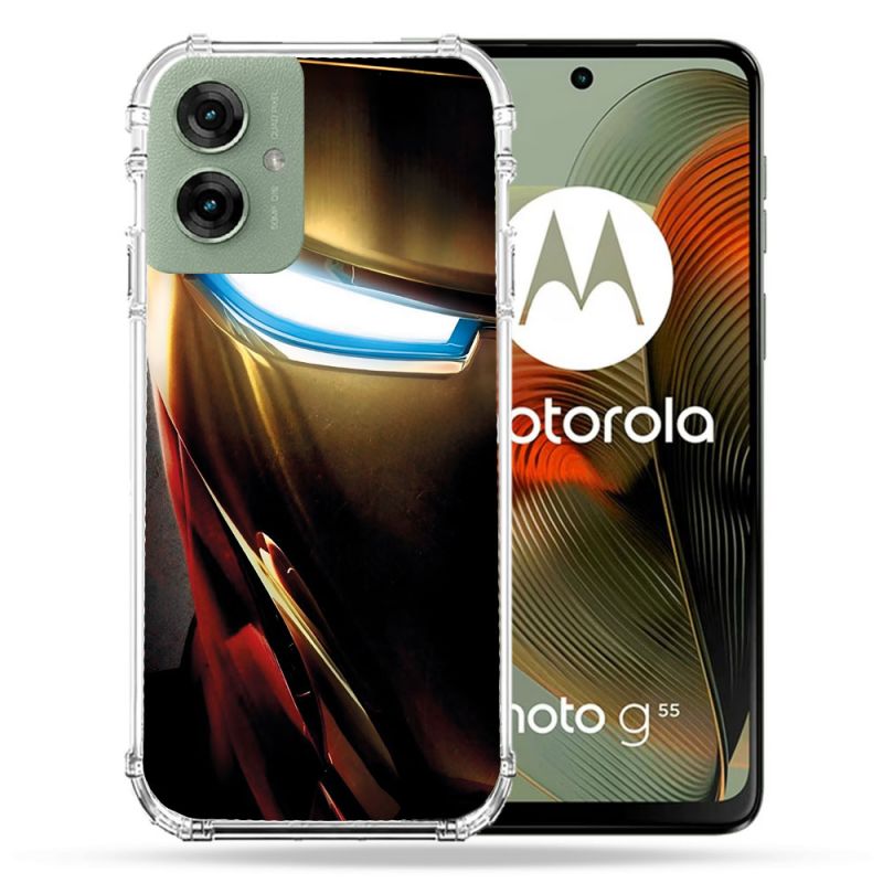 Coque Renforcée Pour Motorola G55 5G Iron Man Casque