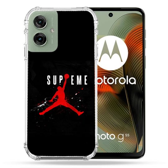 Coque Renforcée Pour Motorola G55 5G Jordan Supreme Noir