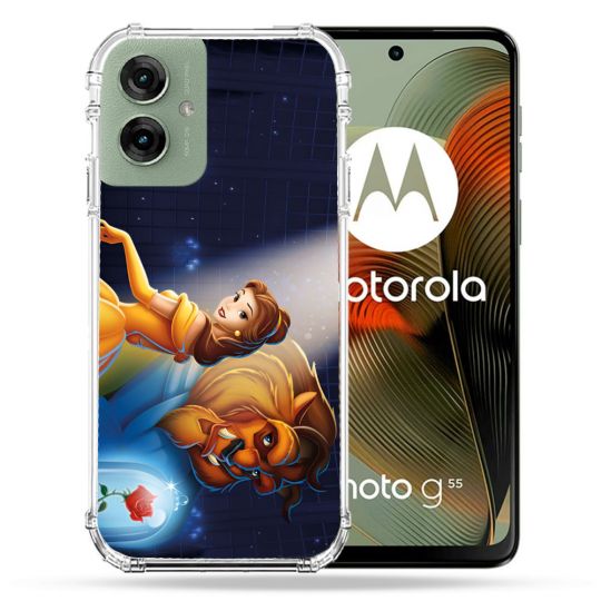 Coque Renforcée Pour Motorola G55 5G La Belle et La Bête