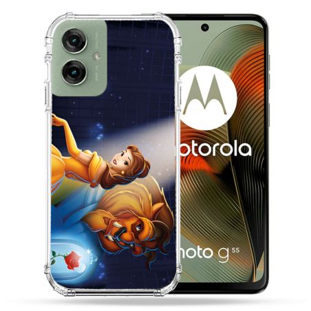 Coque Renforcée Pour Motorola G55 5G La Belle et La Bête