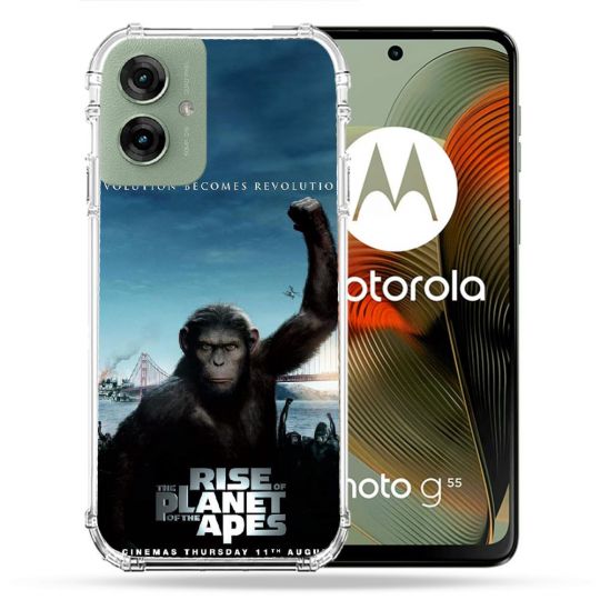 Coque Renforcée Pour Motorola G55 5G La Planete Des Singes