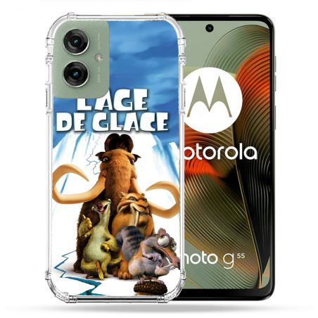 Coque Renforcée Pour Motorola G55 5G L'âge de Glace Affiche