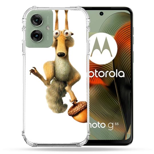Coque Renforcée Pour Motorola G55 5G L'âge de Glace Scratch Suspendu