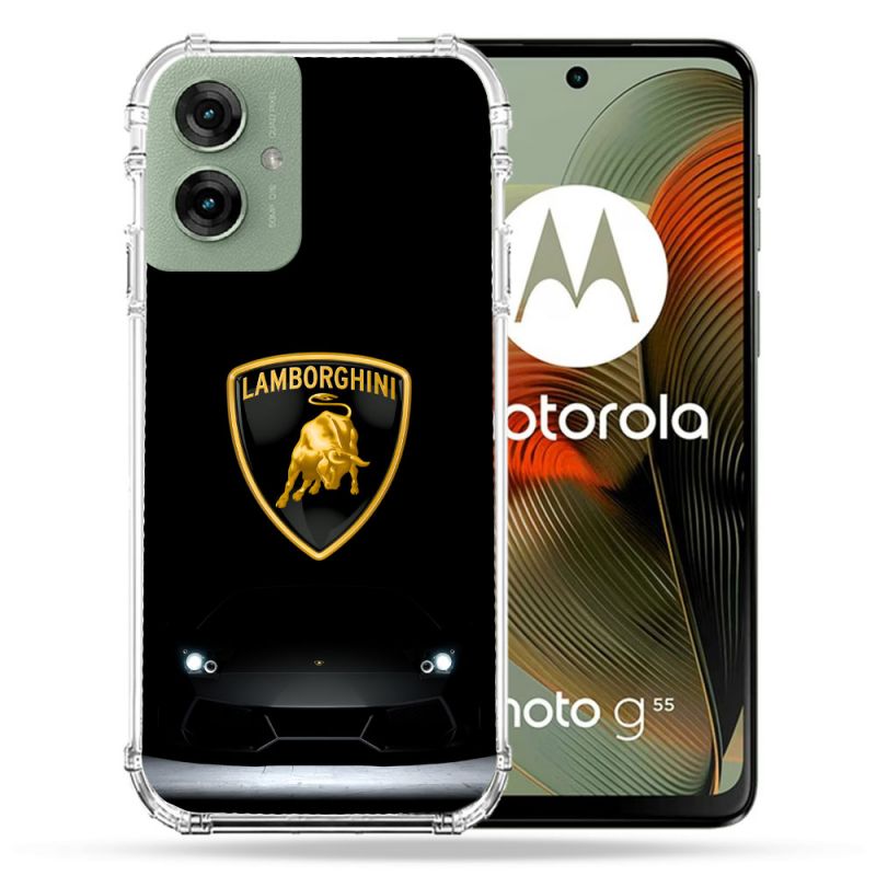 Coque Renforcée Pour Motorola G55 5G Lamborghini Noir