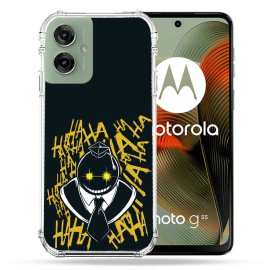 Coque Renforcée Pour Motorola G55 5G Manga Assassination Classroom Kuro Noir