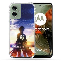 Coque Renforcée Pour Motorola G55 5G Manga Attaque Titans Soleil