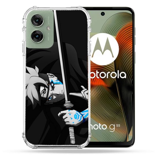Coque Renforcée Pour Motorola G55 5G Manga Boruto Epée