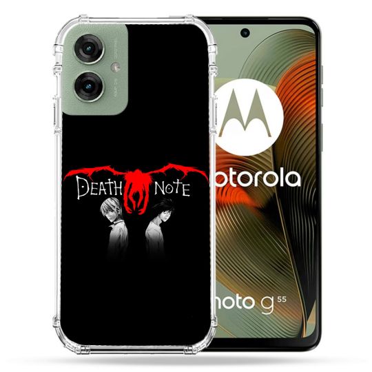 Coque Renforcée Pour Motorola G55 5G Manga Death Note Noir