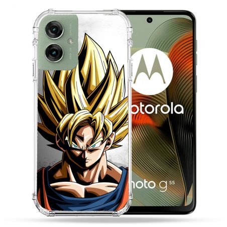 Coque Renforcée Pour Motorola G55 5G Manga Dragon Ball Sangoku Portrait