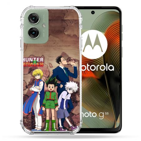Coque Renforcée Pour Motorola G55 5G Manga Hunter X Hunter Vintage