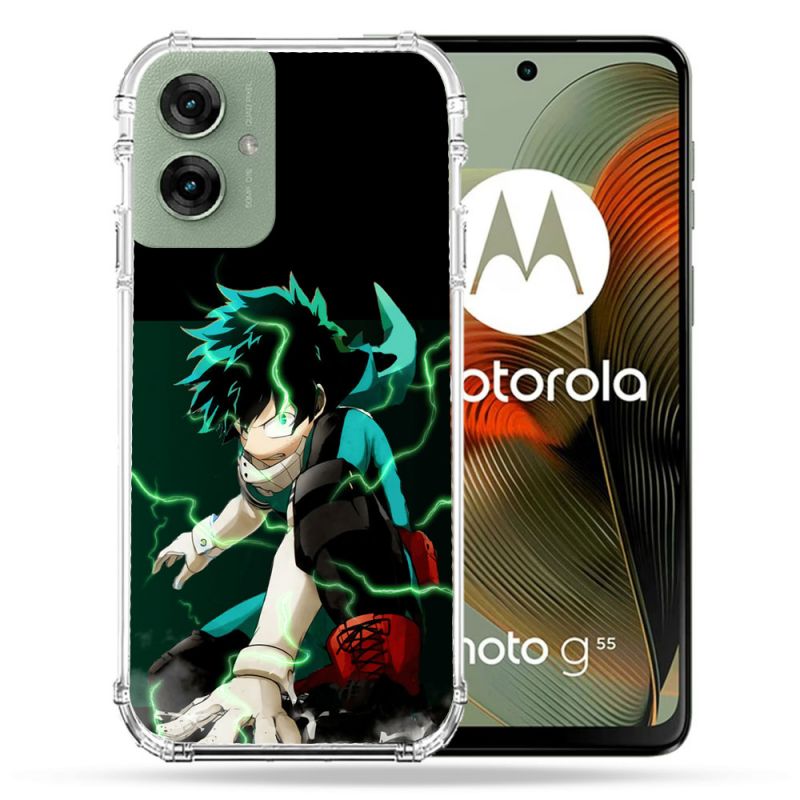 Coque Renforcée Pour Motorola G55 5G Manga My Hero Academia Deku