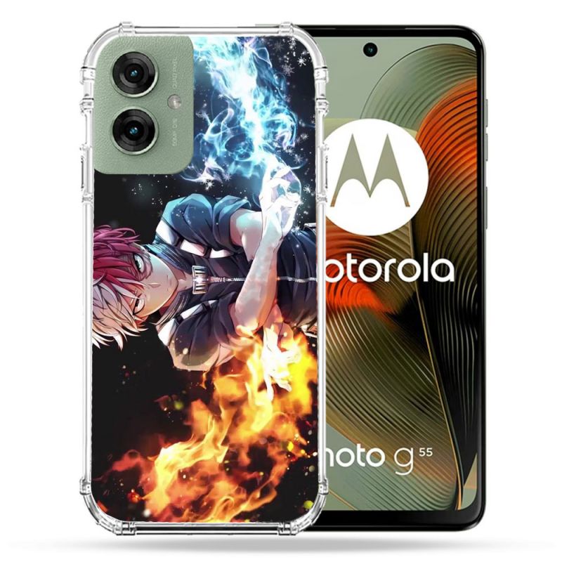 Coque Renforcée Pour Motorola G55 5G Manga My Hero Academia Shoto