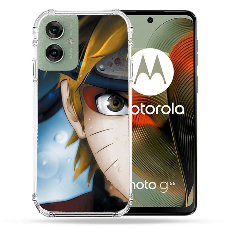 Coque Renforcée Pour Motorola G55 5G Manga Naruto Blanc