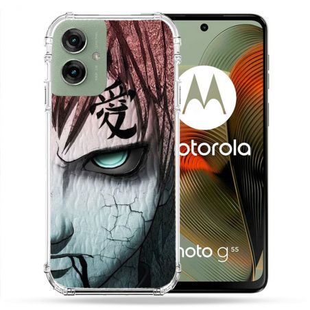 Coque Renforcée Pour Motorola G55 5G Manga Naruto Gaara