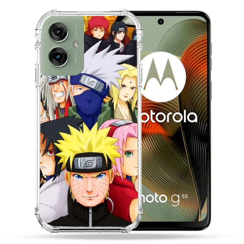 Coque Renforcée Pour Motorola G55 5G Manga Naruto Team