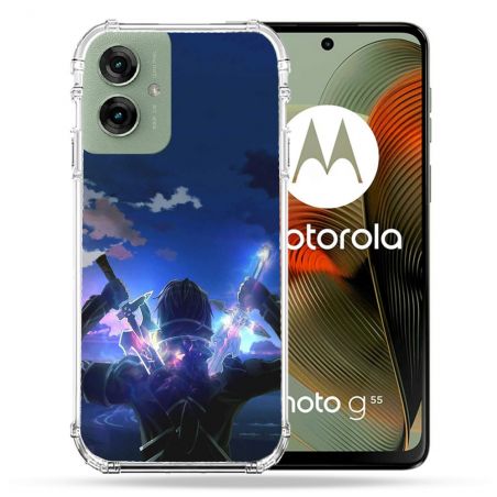 Coque Renforcée Pour Motorola G55 5G Manga SAO sword Art Online Epee