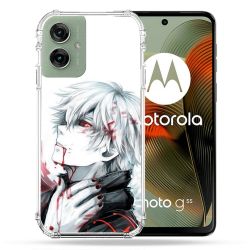 Coque Renforcée Pour Motorola G55 5G Manga Tokyo Ghoul Kaneki Blanc