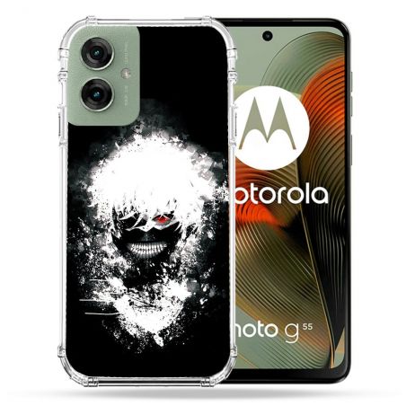 Coque Renforcée Pour Motorola G55 5G Manga Tokyo Ghoul Kaneki Tag