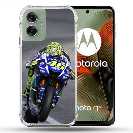Coque Renforcée Pour Motorola G55 5G Moto Course GP Wheeling 46