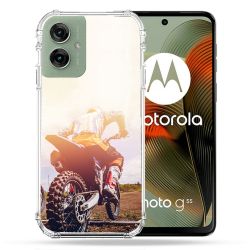 Coque Renforcée Pour Motorola G55 5G Moto Cross Soleil