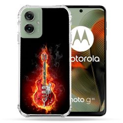 Coque Renforcée Pour Motorola G55 5G Musique Guitare Electrique