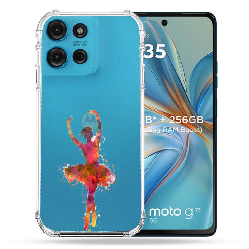 Coque Renforcée Transparente Pour Motorola G75 5G Danseuse etoile