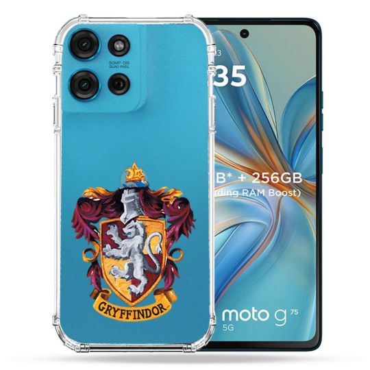Coque Renforcée Transparente Pour Motorola G75 5G Harry Potter Griffindor