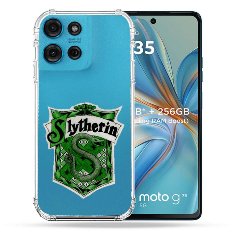 Coque Renforcée Transparente Pour Motorola G75 5G Harry Potter Slytherin