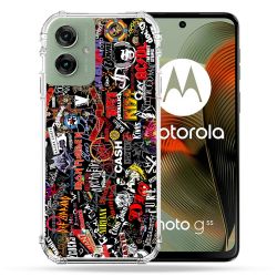 Coque Renforcée Pour Motorola G55 5G Musique Rock Groupe