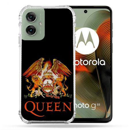 Coque Renforcée Pour Motorola G55 5G Musique Rock Queen