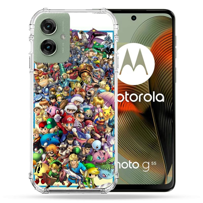 Coque Renforcée Pour Motorola G55 5G Nintendo