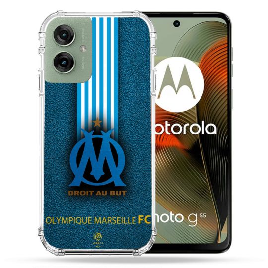 Coque Renforcée Pour Motorola G55 5G Olympique Marseille OM Bande