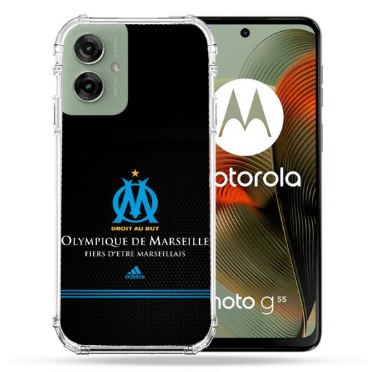 Coque Renforcée Pour Motorola G55 5G Olympique Marseille OM Fier etre Marseillais