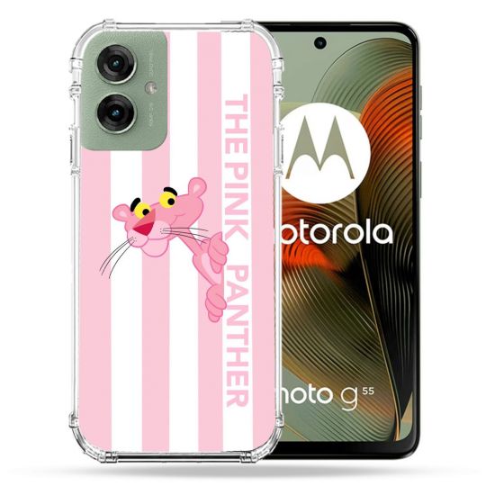 Coque Renforcée Pour Motorola G55 5G Panthere Rose