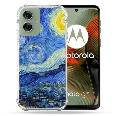 Coque Renforcée Pour Motorola G55 5G Peinture La nuit étoilée